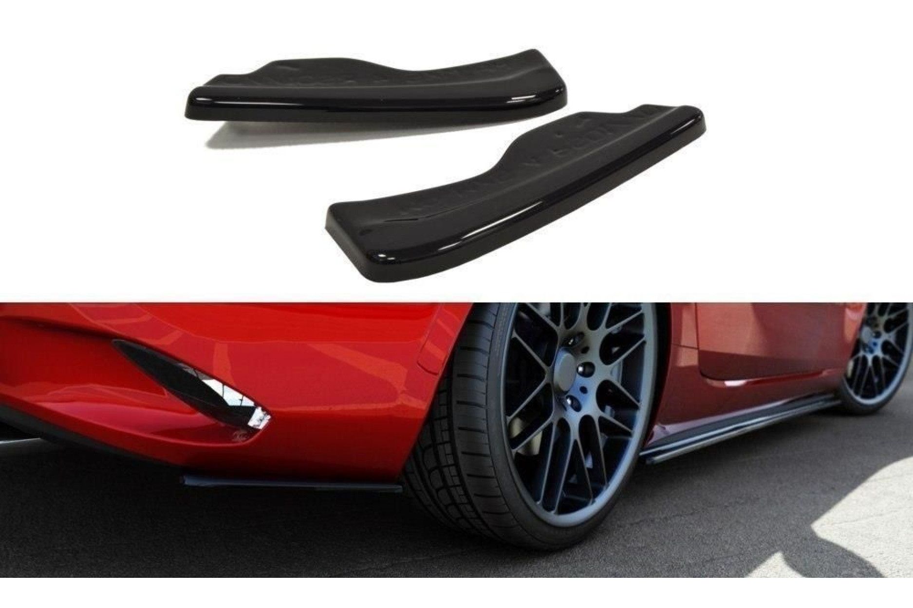 Maxton Design Diffusor-Erweiterungen für Mazda MX-5 Mk4 ND schwarz hochglanz