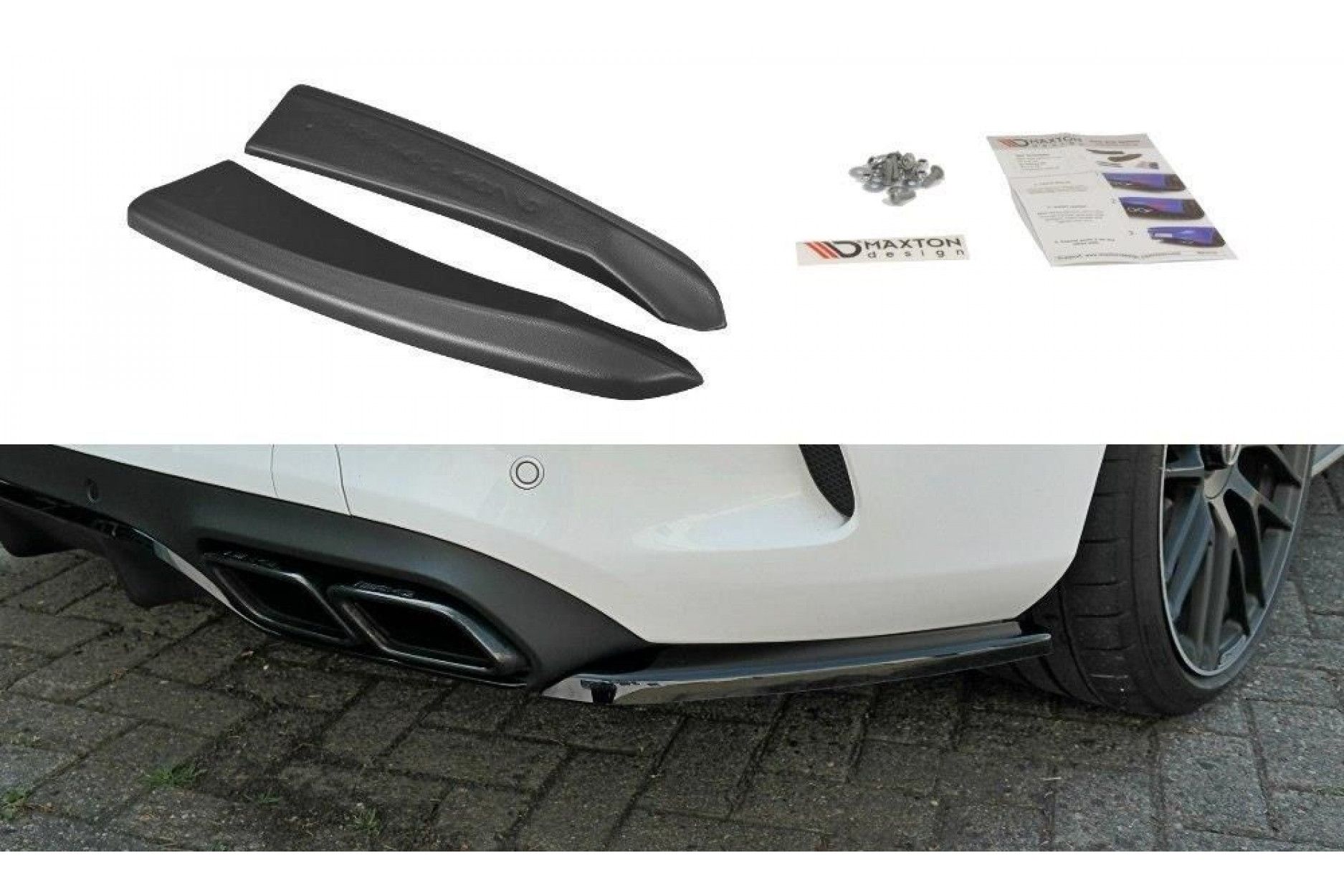 für Mercedes W205 C63AMG Carbon Flaps Front Kotflügel Splitter