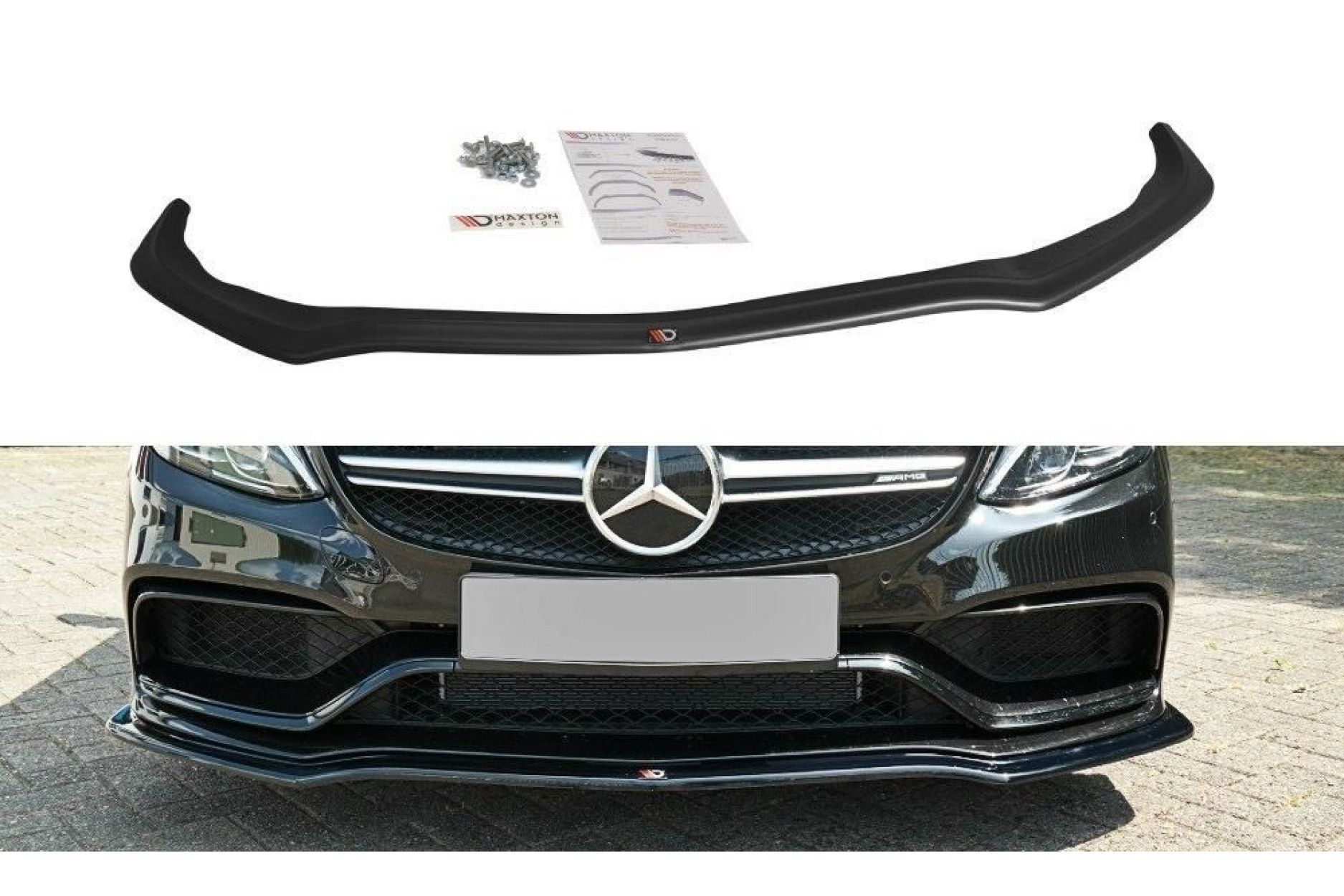 Maxton Design Frontlippe Fur Mercedes C Klasse S205 C63 Amg Kombi Schwarz Strukturiert Online Kaufen Bei Cfd