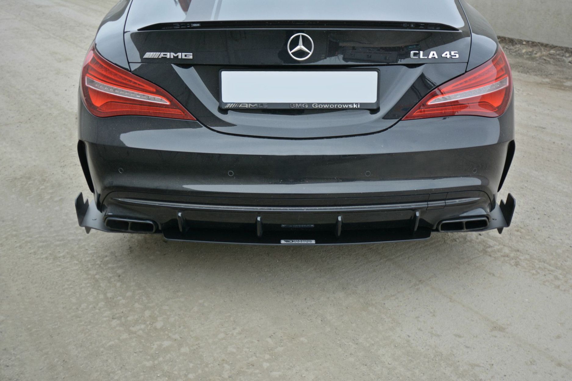 Maxton Design Racing-Diffusor-Erweiterungen für Mercedes CLA-Klasse C117 CLA45 AMG|A45 AMG Facelift schwarz unbearbeitet (2) 