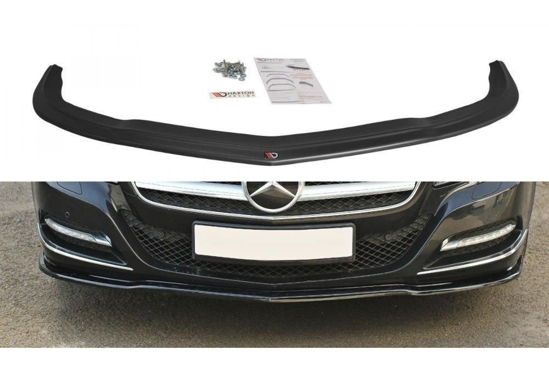Maxton Design Frontlippe für Mercedes CLS-Klasse C218 schwarz hochglanz