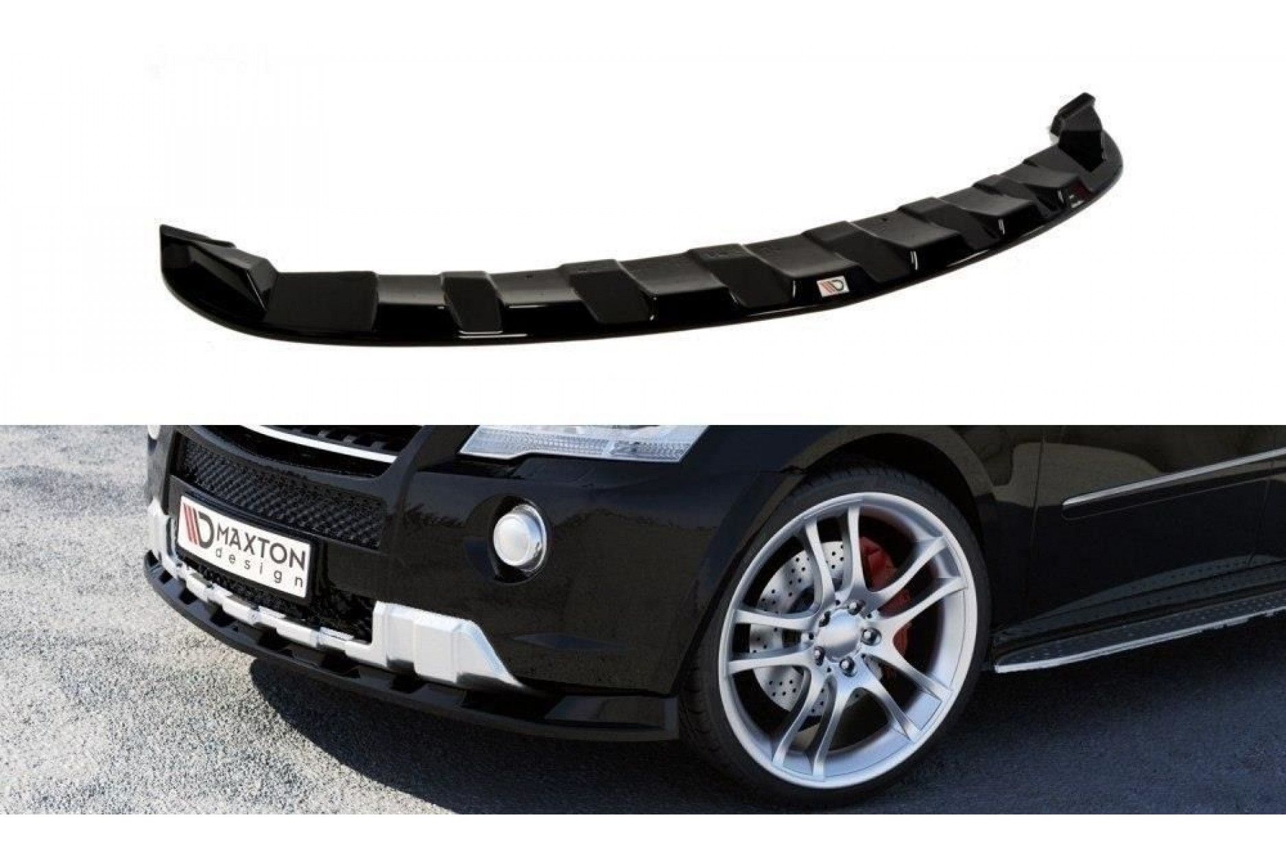 Maxton Design Frontlippe für Mercedes ML W164 schwarz hochglanz