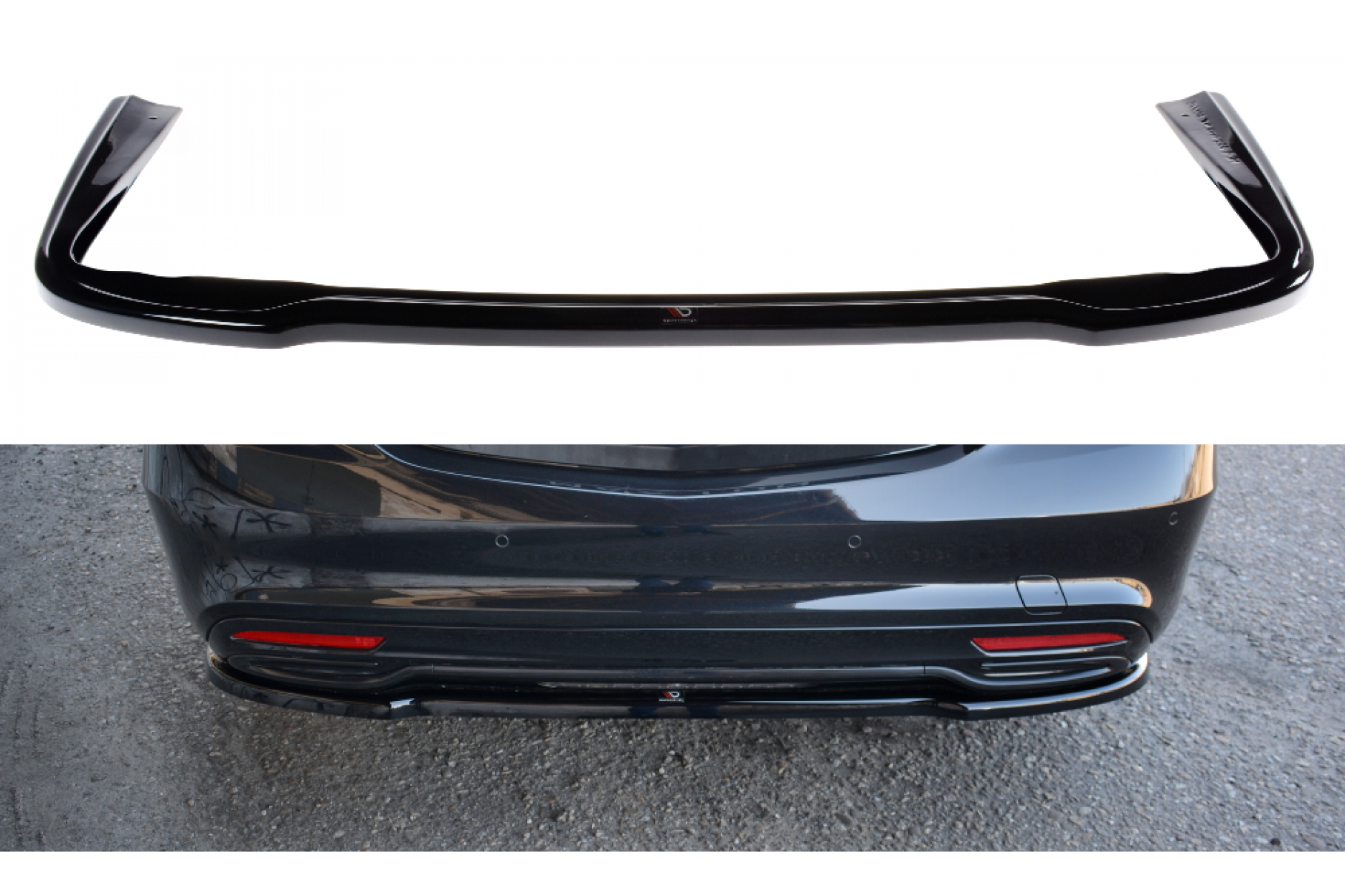 Maxton Design Diffusor für Mercedes S-Klasse W222 AMG-Paket schwarz hochglanz