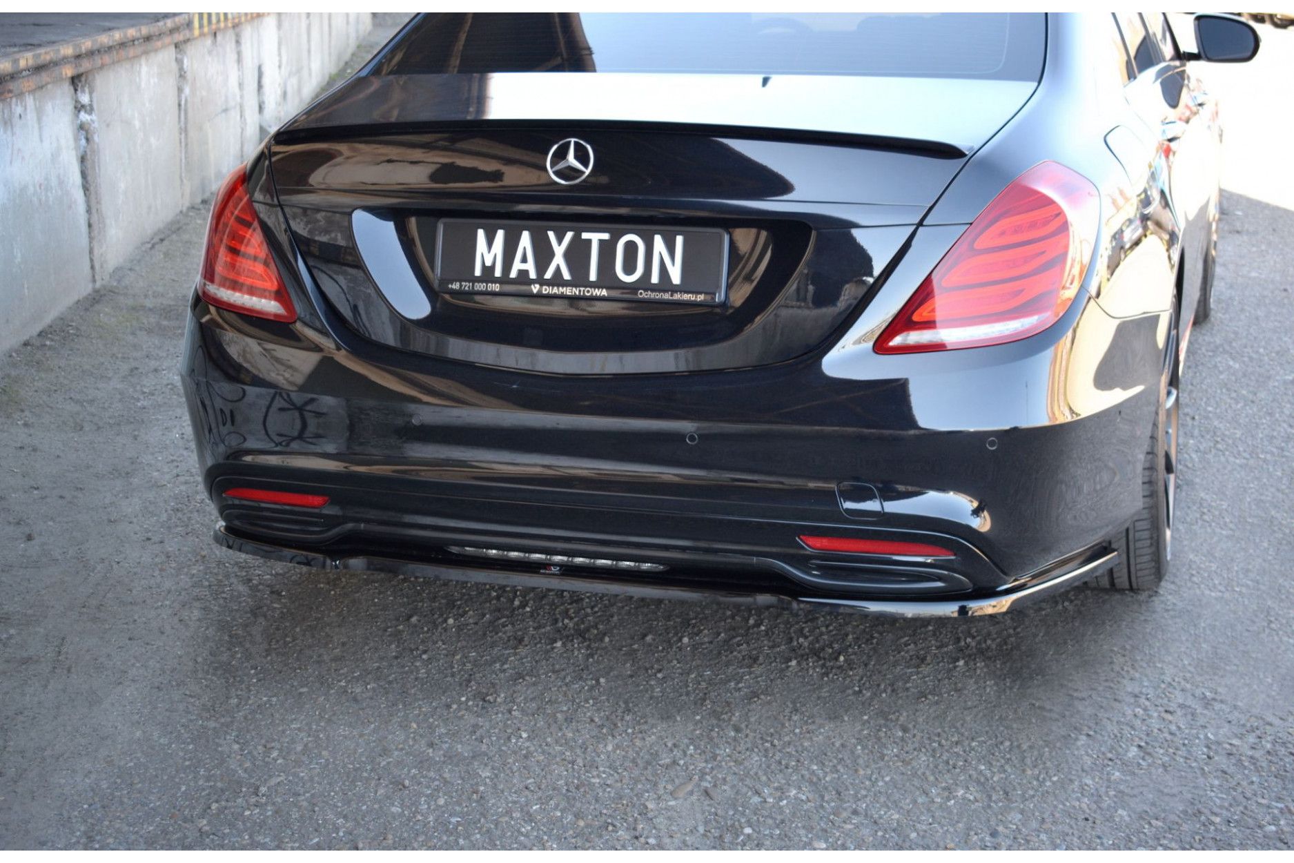 Maxton Design Diffusor für Mercedes S-Klasse W222 AMG-Paket schwarz hochglanz (3) 