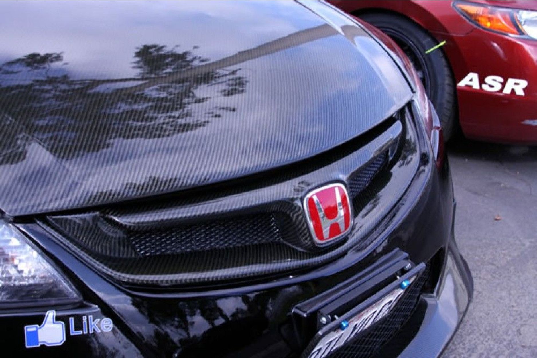 Seibon Carbon Kühlergrill für Honda Civic 2006 - 2010 4D JDM & Acura CSX MG-Style (5) 