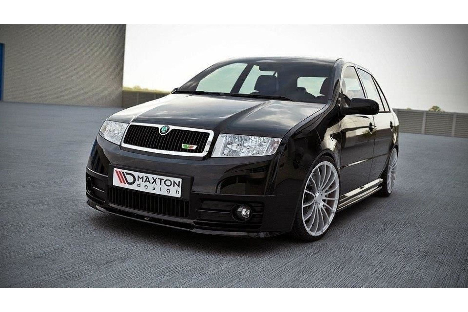 Maxton Design Frontlippe für Skoda Fabia MK1 RS schwarz hochglanz (2) 