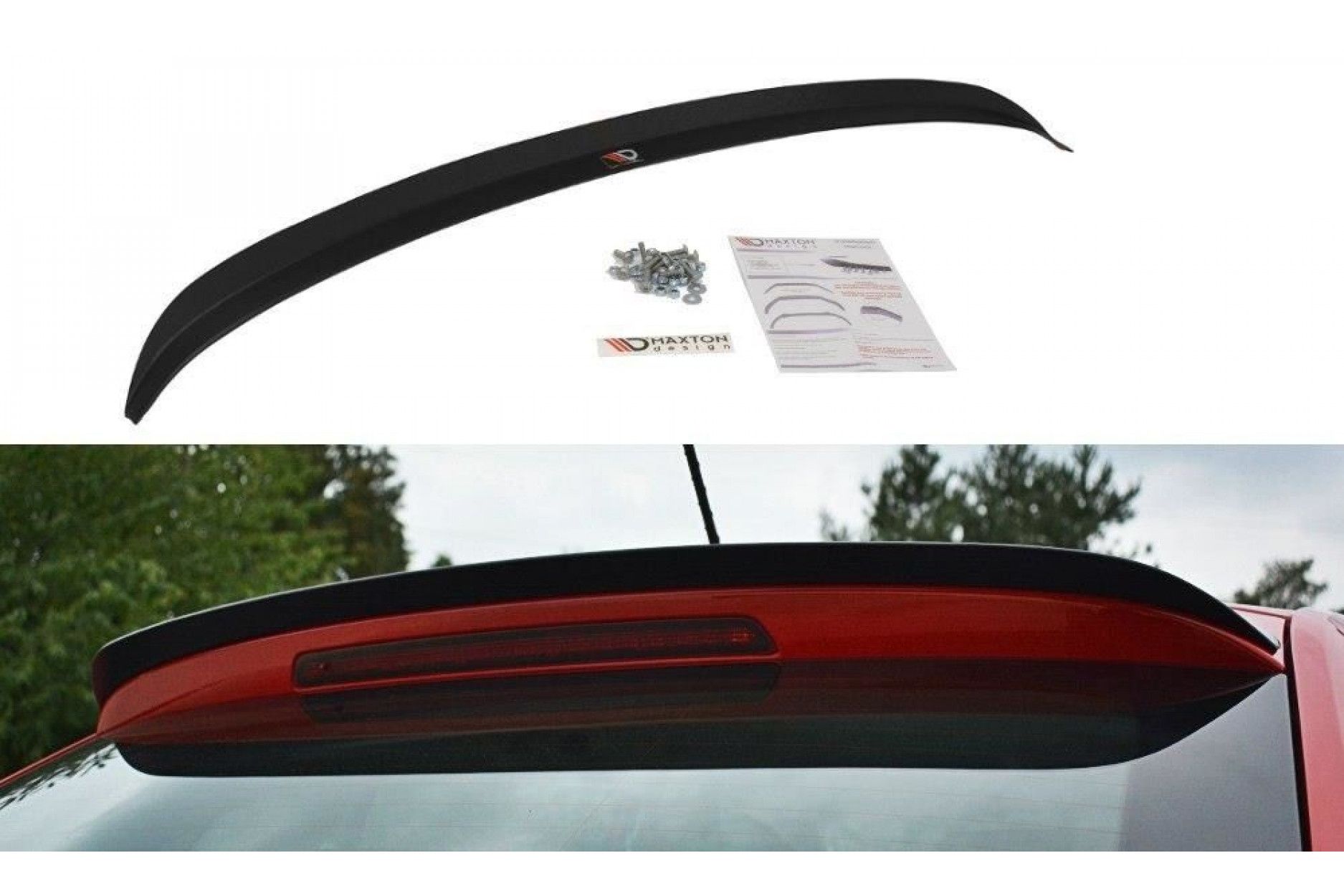 Maxton Design Spoiler für Skoda Rapid schwarz hochglanz