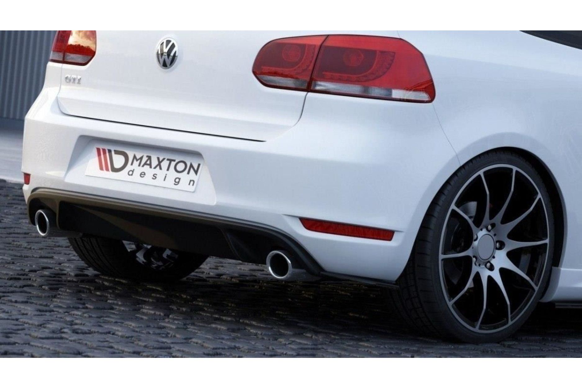 Schwarz Auspuff Endrohr für Volkswagen Golf 6 GTI & Golf 7 GTI