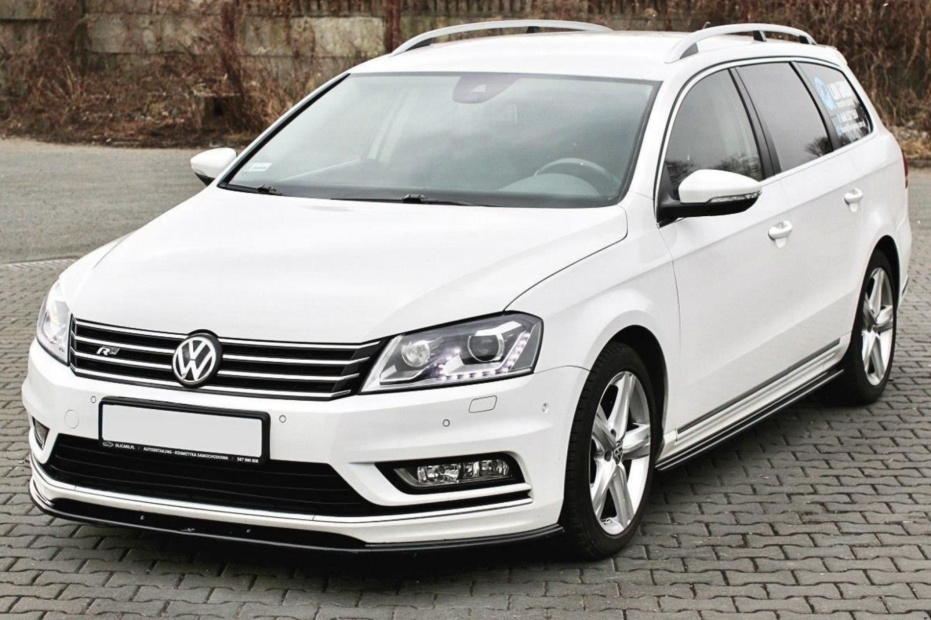 Maxton Design Frontlippe für Volkswagen Passat MK7|B7 R-Line schwarz hochglanz (2) 