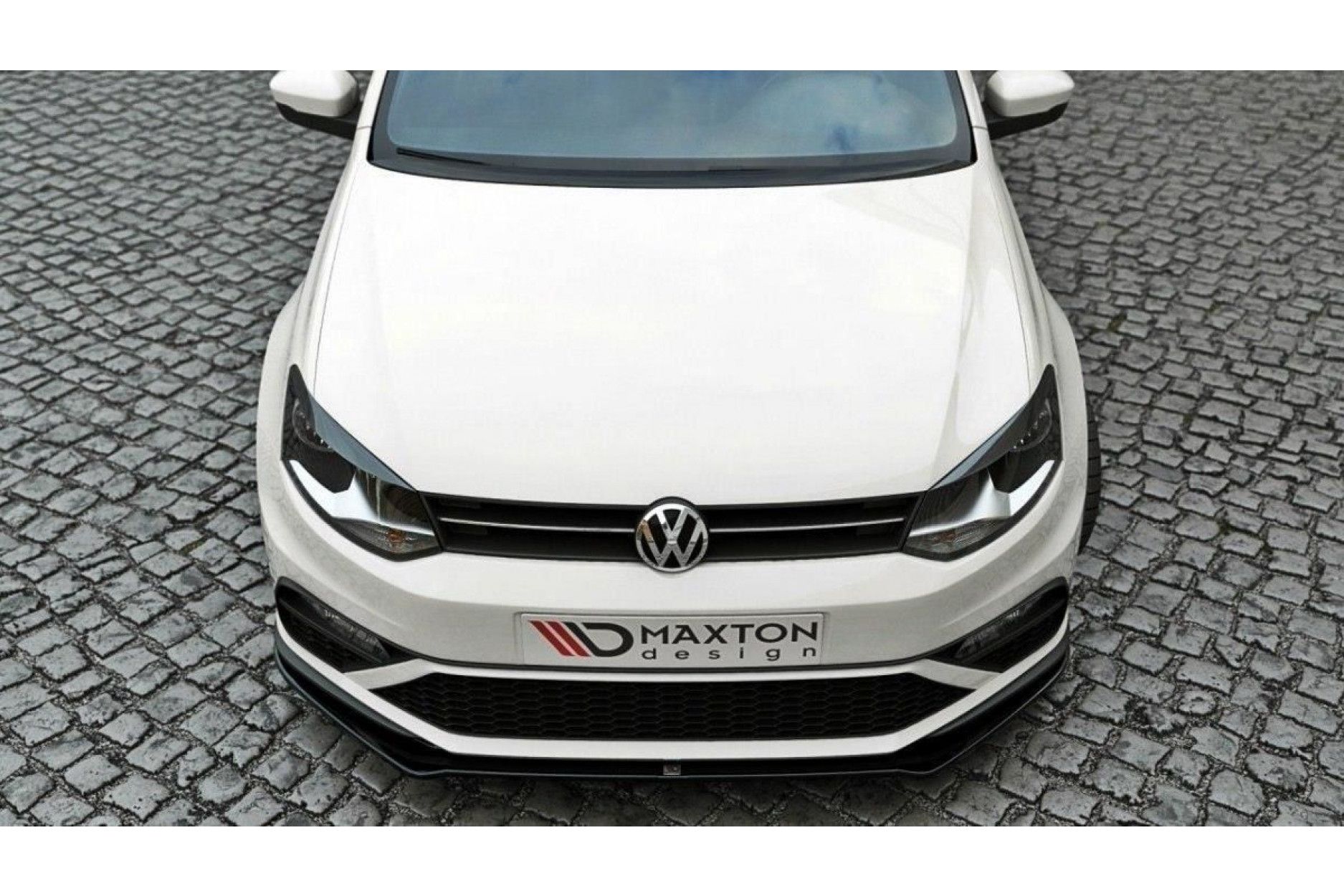 Maxton Design Frontlippe für Volkswagen Polo 6C GTI Facelift schwarz hochglanz (3) 
