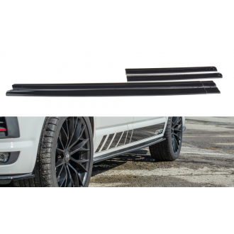 Maxtondesign Seitenschweller für Volkswagen T6 schwarz hochglanz