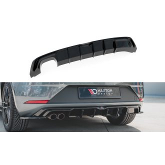 Maxtondesign Diffusor für SEAT Leon MK3 FR Facelift schwarz hochglanz