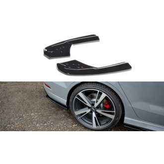 Maxtondesign Diffusor Erweiterung li/re für Audi RS3 8V.2 Limousine Facelift schwarz hochglanz
