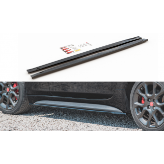 Maxtondesign Seitenschweller für Fiat 124 Spider Abarth schwarz hochglanz