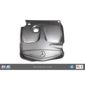 RevoZport Carbon Motorabdeckung für Mercedes Benz CLA-Klasse|A-Klasse W117|W176 CLA45 AMG|CLA45S AMG|CLA Shooting Brake|A45 AMG Matt Carbon
