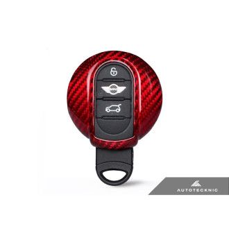 Autotecknic Rotcarbon Schlüsselcover für Mini Cooper|Countryman F54|F55|F56|F57|F90