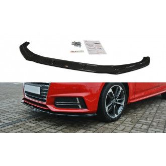 Maxton Design Frontlippe für Audi B9 S4 Limousine/Kombi schwarz hochglanz
