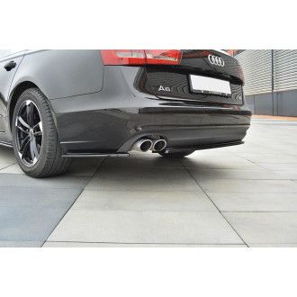 Maxton Design Diffusor-Erweiterungen für Audi A6 C7 Kombi schwarz hochglanz