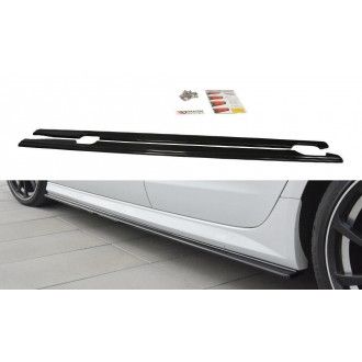 Maxton Design Seitenschweller für Audi A6 C7 S6|S-Line Facelift schwarz hochglanz