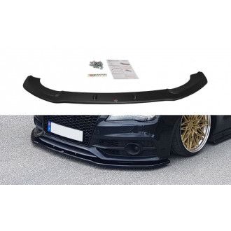Maxton Design Frontlippe für Audi A7 C7 S-Line schwarz hochglanz