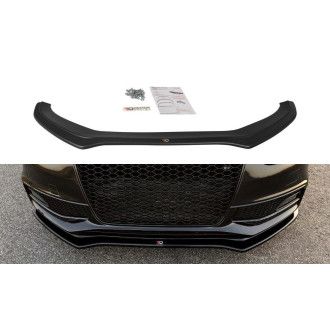 Maxton Design Frontlippe für Audi B8 S4 Facelift schwarz hochglanz