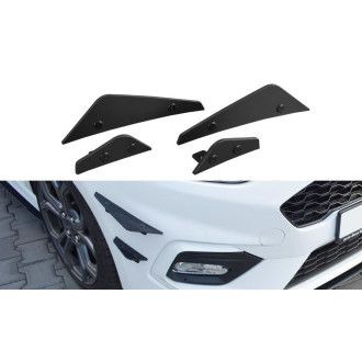 Maxton Design Racing-Canards für Ford Fiesta MK8 ST|ST-Line schwarz unbearbeitet