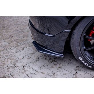 Maxton Design Diffusor-Erweiterungen für Honda Civic MK7 Type-S|Type-R Facelift schwarz hochglanz