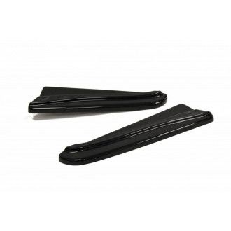 Maxton Design Diffusor Seiten Eerwiterungen Flaps für Jaguar XF schwarz hochglanz