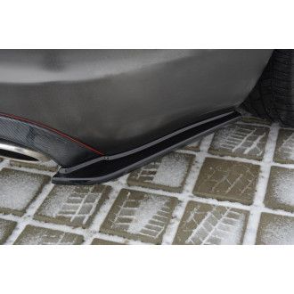 Maxton Design Diffusor Seiten Eerwiterungen Flaps für Jaguar XF schwarz hochglanz