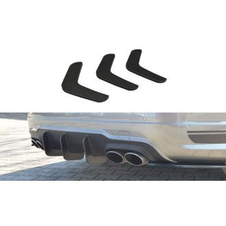 Maxton Design Racing-Diffusor für Mercedes C-Klasse W204 AMG-Paket Facelift schwarz unbearbeitet