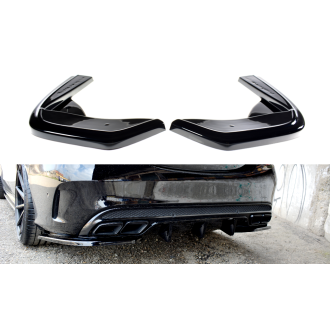 Maxton Design Diffusor-Erweiterungen für Mercedes C-Klasse W205 C43 AMG schwarz hochglanz