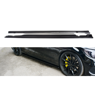 Maxton Design Seitenschweller für Mercedes C-Klasse W205 C43 AMG schwarz hochglanz
