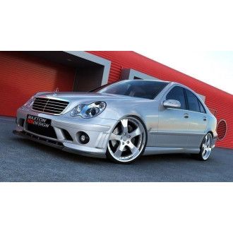 Maxton Design Frontlippe für Mercedes C-Klasse W203 schwarz hochglanz