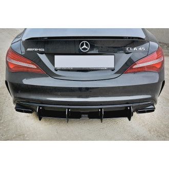 Maxton Design Racing-Diffusor für Mercedes CLA-Klasse C117 CLA45 AMG|A45 AMG Facelift schwarz unbearbeitet