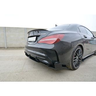 Maxton Design Racing-Diffusor-Erweiterungen für Mercedes CLA-Klasse C117 CLA45 AMG|A45 AMG Facelift schwarz unbearbeitet