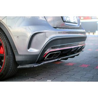 Maxton Design Diffusor für Mercedes GLA AMG X156 Vorfacelift schwarz hochglanz