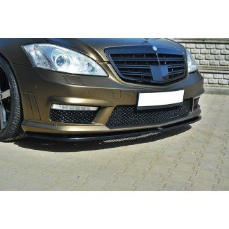 Maxton Design Frontlippe für Mercedes S-Klasse W221 S63 AMG Facelift schwarz hochglanz