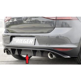 Rieger Tuning ABS Diffusor für Golf 7 MK7 GTI für Sportendrohr li. u. re., (100mm ø) schwarz glänzend