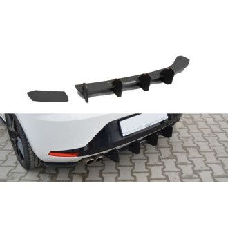 Maxton Design Racing-Diffusor für Seat Leon MK3 FR schwarz unbearbeitet