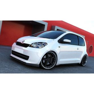 Maxton Design Frontlippe für Skoda Citigo schwarz hochglanz