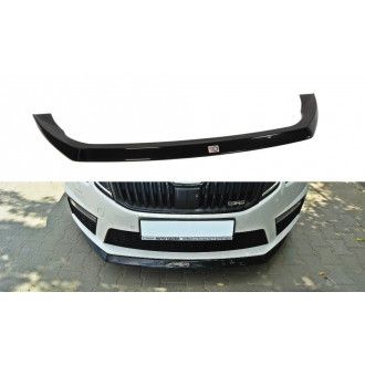 Maxton Design Frontlippe für Skoda Octavia MK3 RS Facelift Schrägheck/Kombi schwarz hochglanz