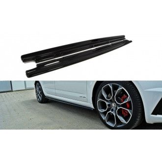 Maxton Design Seitenschweller für Skoda Octavia MK3 RS Facelift Schrägheck/Kombi schwarz hochglanz