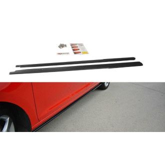 Maxton Design Seitenschweller für Skoda Rapid schwarz hochglanz