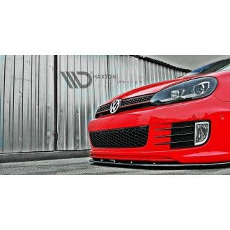 Maxton Design Frontlippe für Volkswagen Golf MK6|Golf 6 GTI schwarz strukturiert
