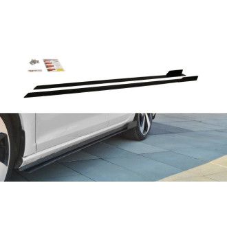 Maxton Design Racing-Seitenschweller für Volkswagen Golf MK7|Golf 7 GTI Facelift schwarz unbearbeitet