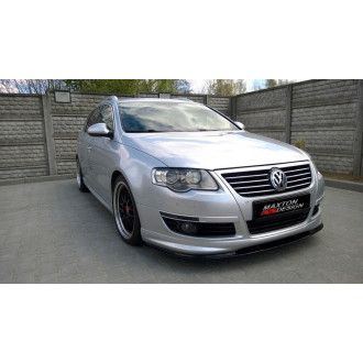 Maxton Design Frontlippe für Volkswagen Passat MK6|B6 schwarz hochglanz