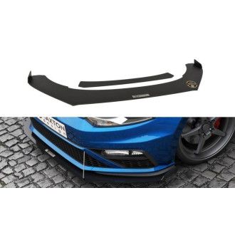 Maxton Design Racing-Frontlippe für Volkswagen Polo 6C GTI Facelift schwarz unbearbeitet