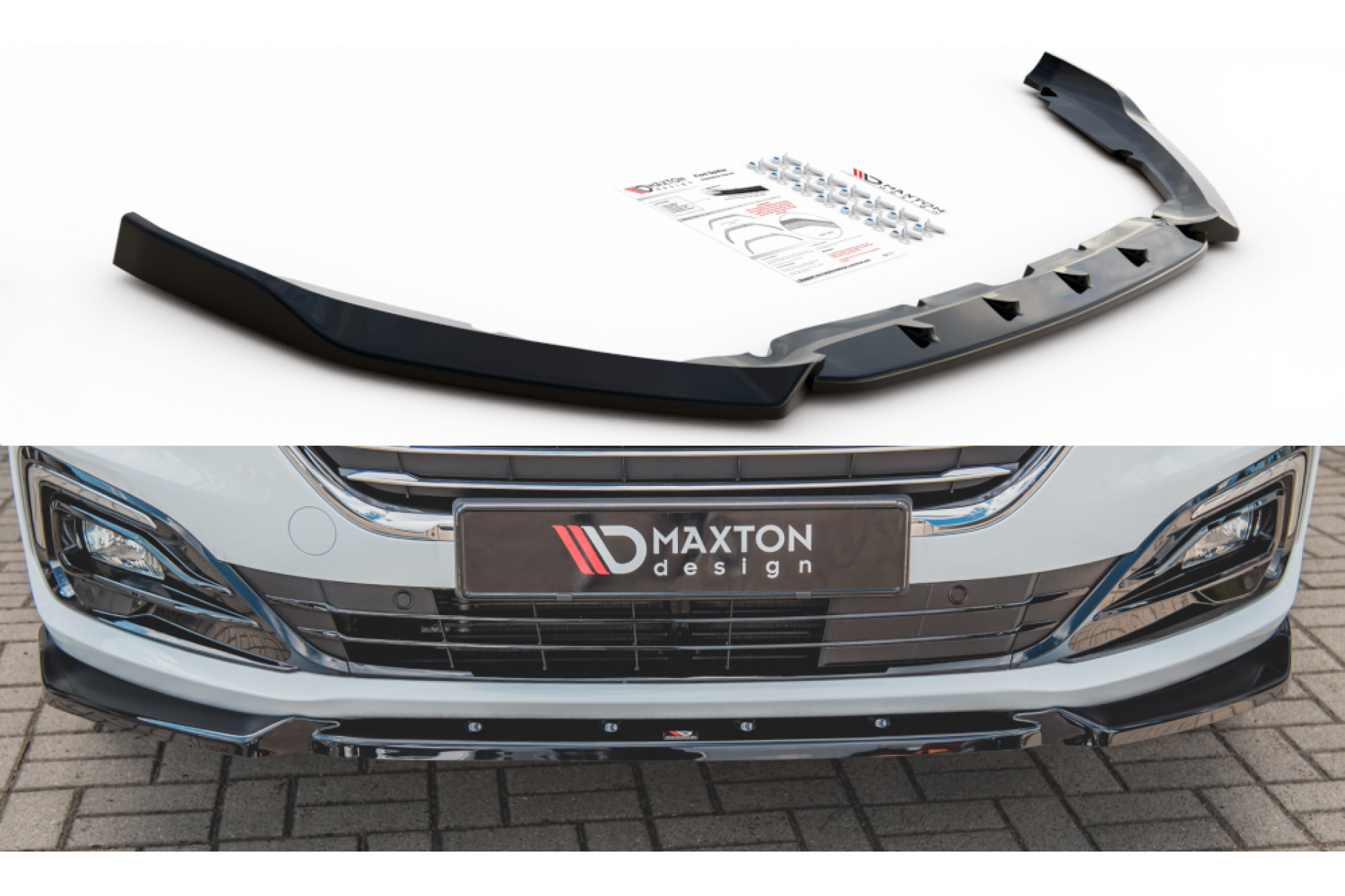 Maxtondesign Frontlippe für Ford Mondeo MK5 Facelift schwarz hochglanz