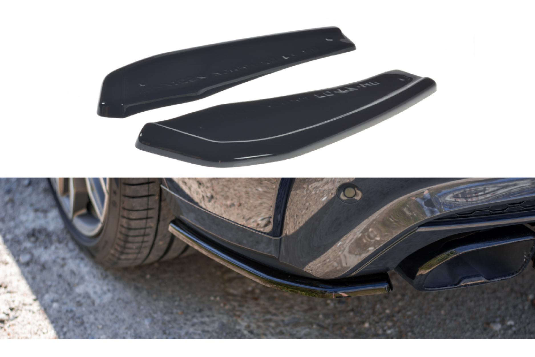 Maxtondesign Diffusor Erweiterung li/re für BMW X4 G02 M-Paket schwarz hochglanz