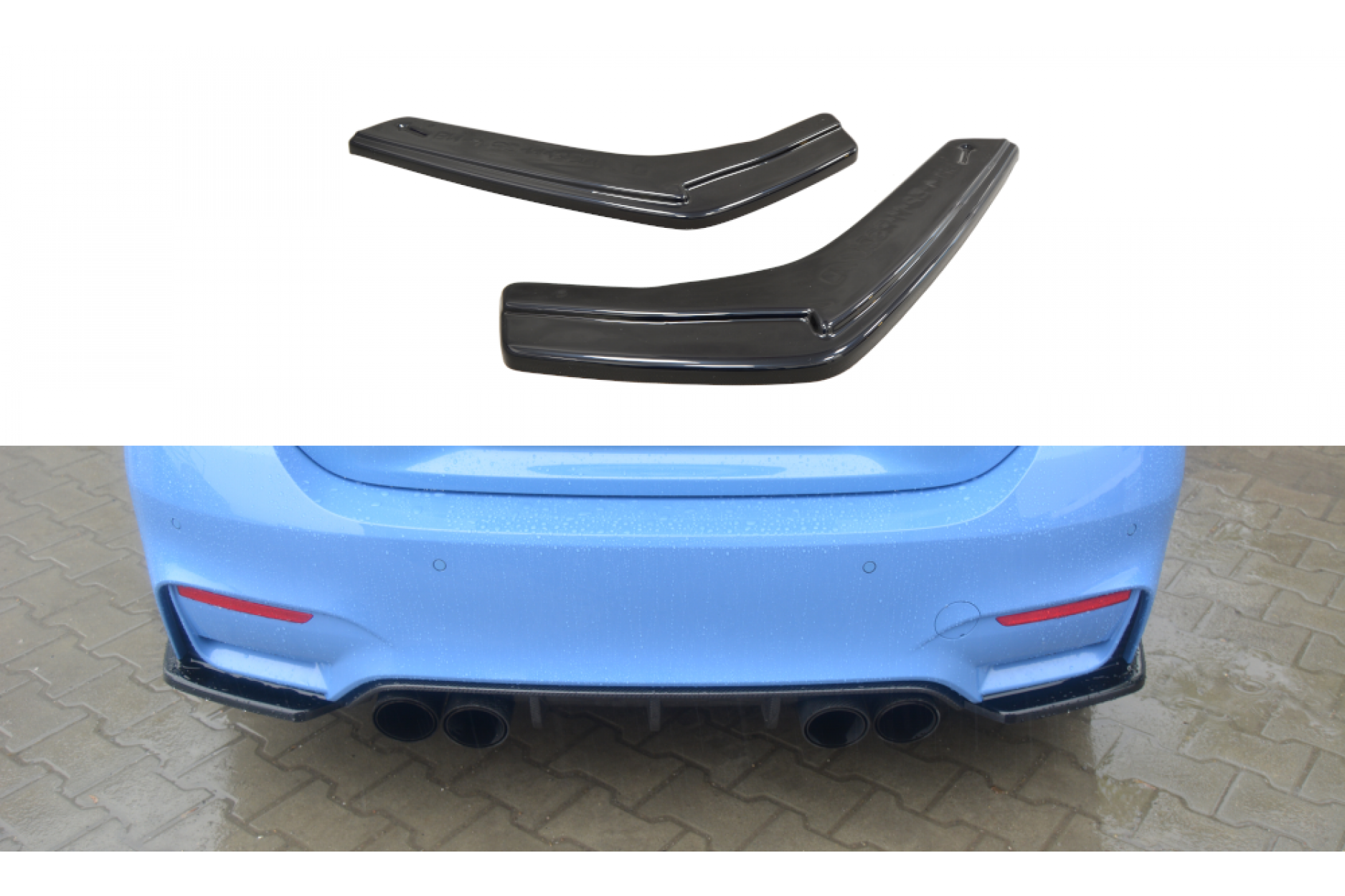 Maxtondesign Diffusor Erweiterung li/re für BMW 4er F82 M4 schwarz hochglanz
